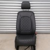 eZee Stoelbekleding Volkswagen ID Buzz >2023 Zwart Diamond zilver stiksel (voorraadmodel)